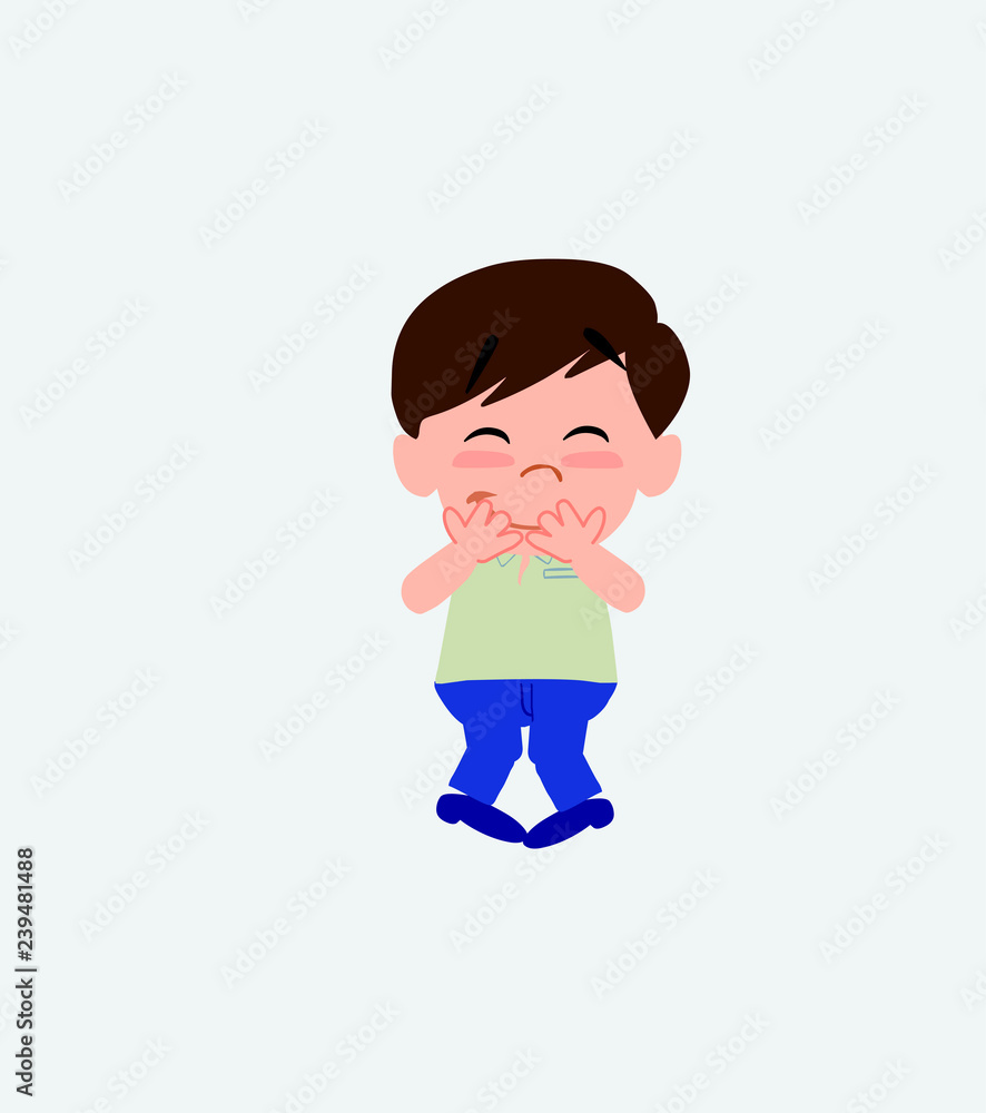 Businessman in casual style trying to contain the laughter. Businessman in casual style trying to contain the laughter.