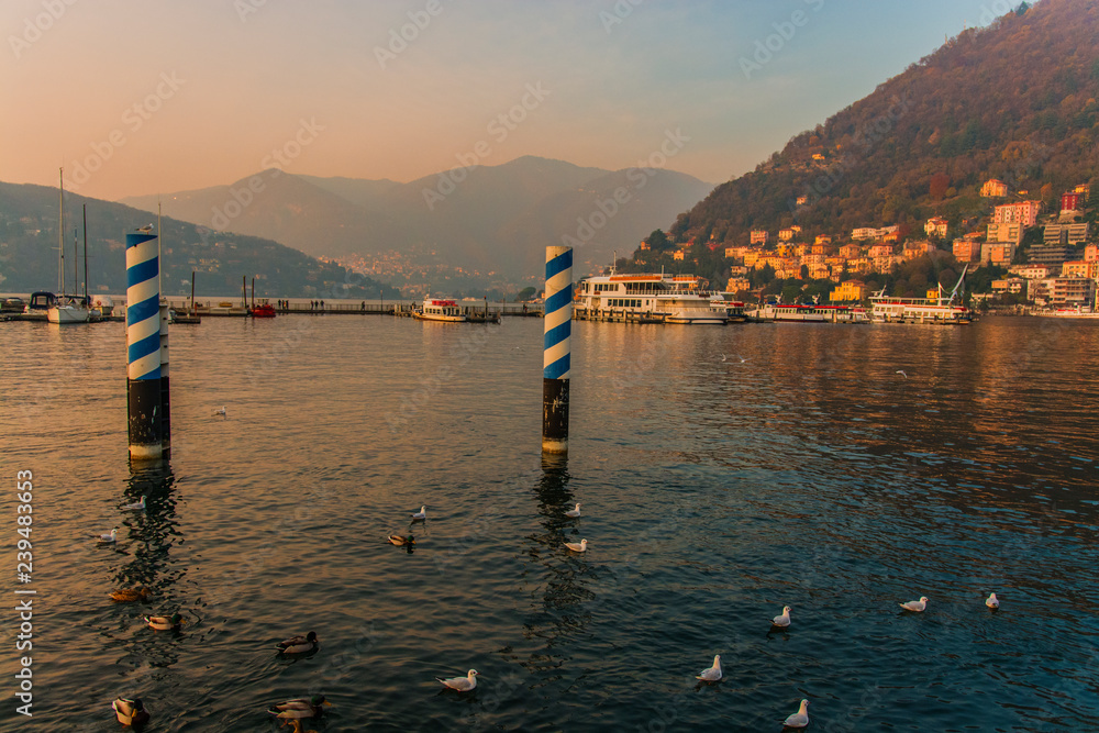 Como, Italy - Lake Como sunset