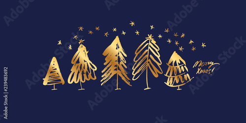 Merry xmas lettering vector...