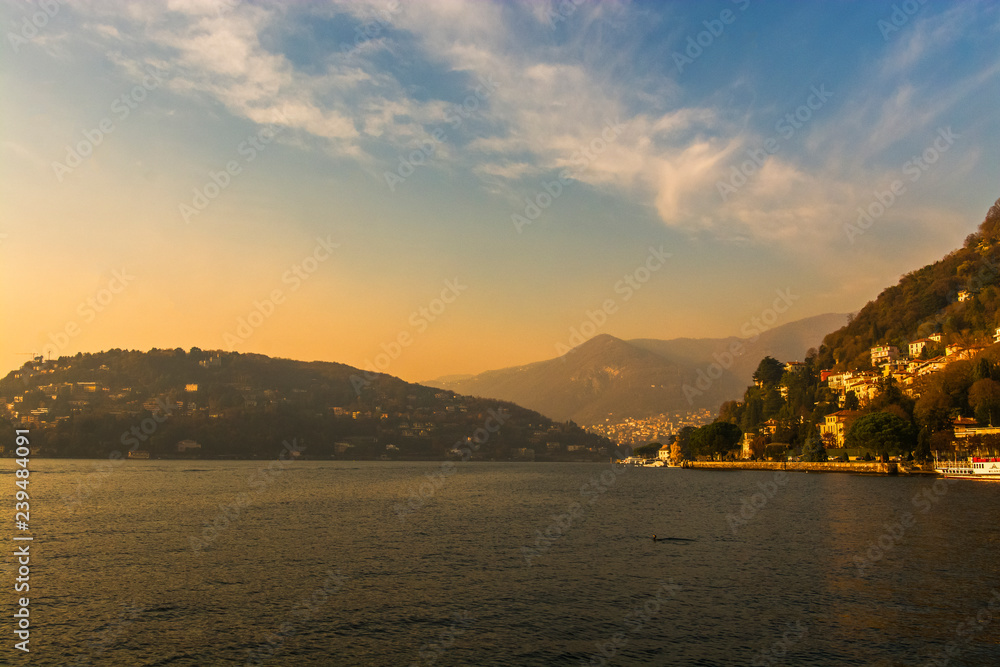 Como, Italy - Lake Como sunset