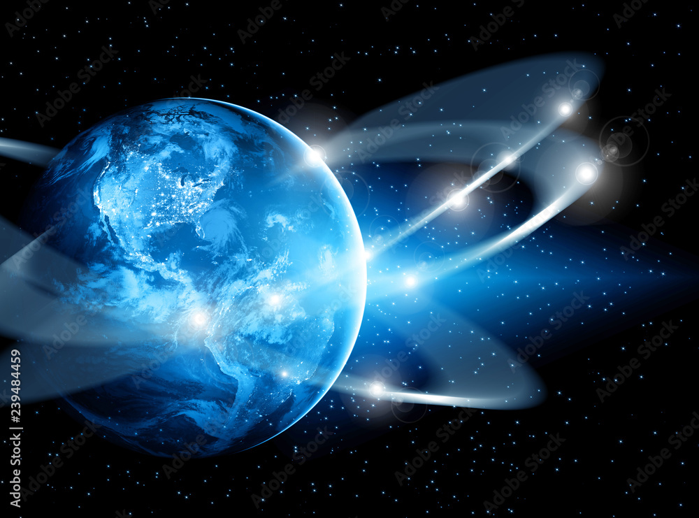 Obraz premium Earth from Space. Best Internet Concept of global business from concepts series. Elements of this image furnished by NASA. 3D illustration