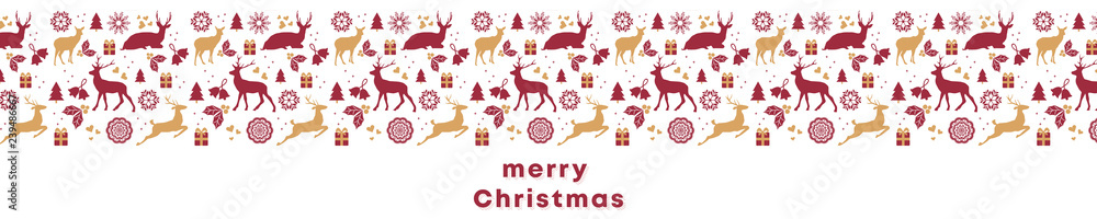 Banner Merry Christmas Pattern Banner Merry Christmas Pattern