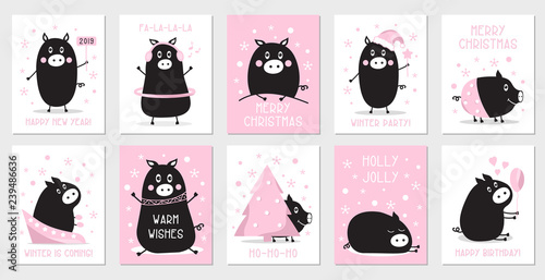 Cute collection of fun pigs.