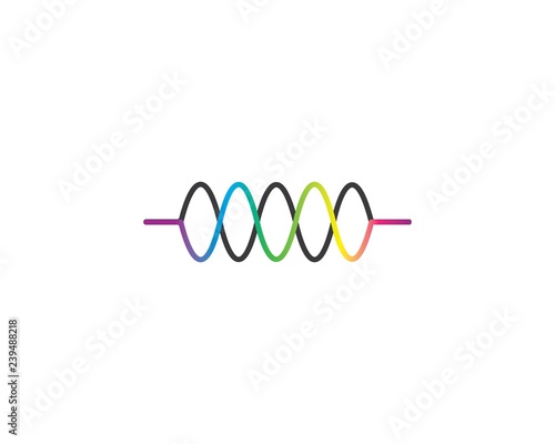  pulse icon vector template illustration