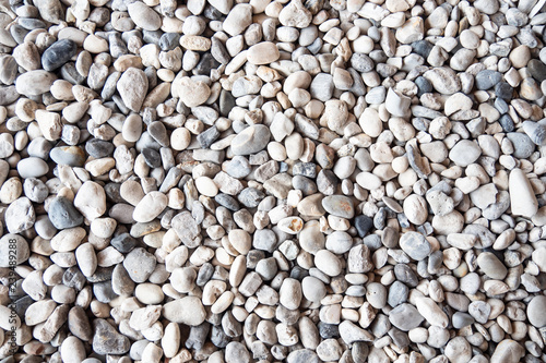 white pebble stones background.river gravel rock natural concept texture