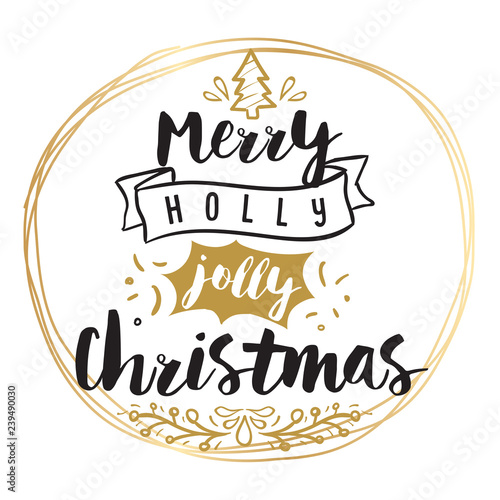 Merry Christmas. Typography. Vector logo  text design. Greeting card.