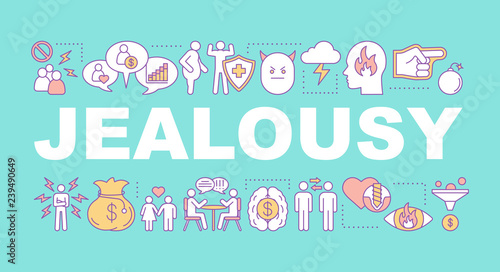 Jealousy word concepts banner