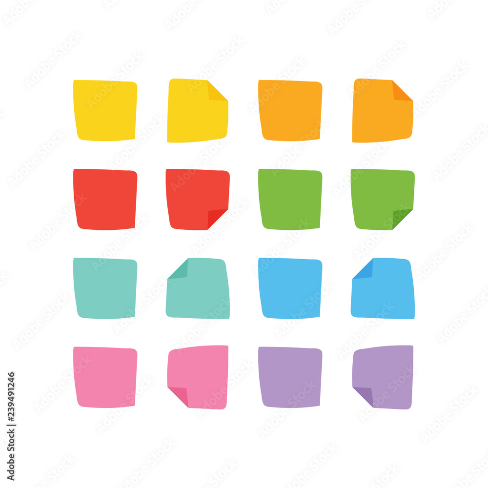 Set, collection of cute cartoon style sticky notes, stickers isolated on white background.
Set, collection of cute cartoon style sticky notes, stickers isolated on white background.