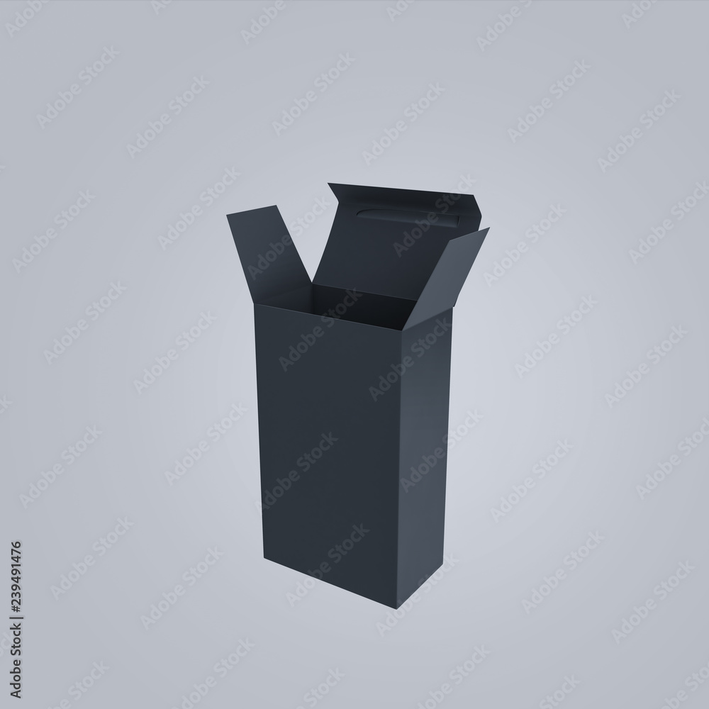 Empty Black box on gray background Empty Black box on gray background