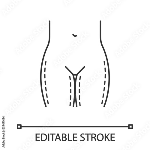 Thigh lift surgery linear icon