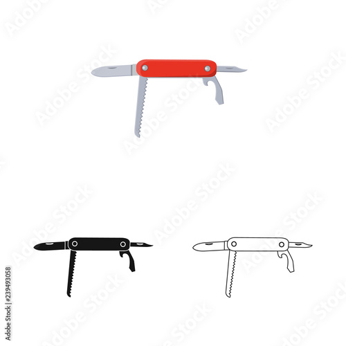 Vector illustration of mountaineering and peak symbol. Collection of mountaineering and camp vector icon for stock.