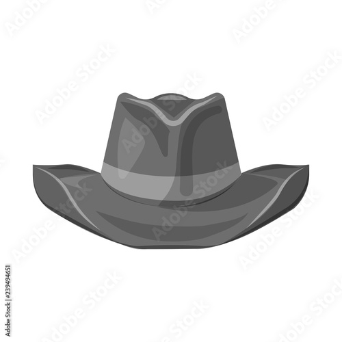 Vector design of headgear and cap icon. Collection of headgear and accessory stock vector illustration.