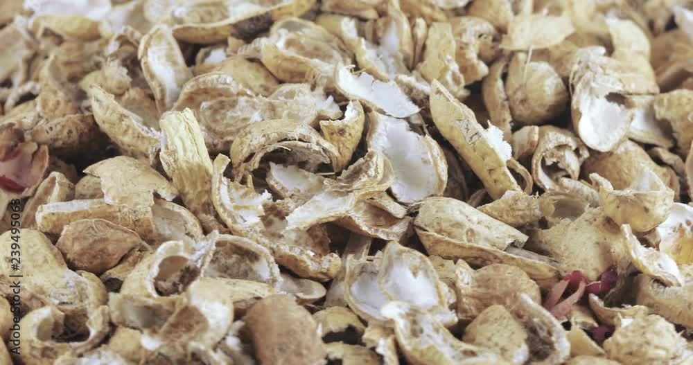 Roasted peanut shells