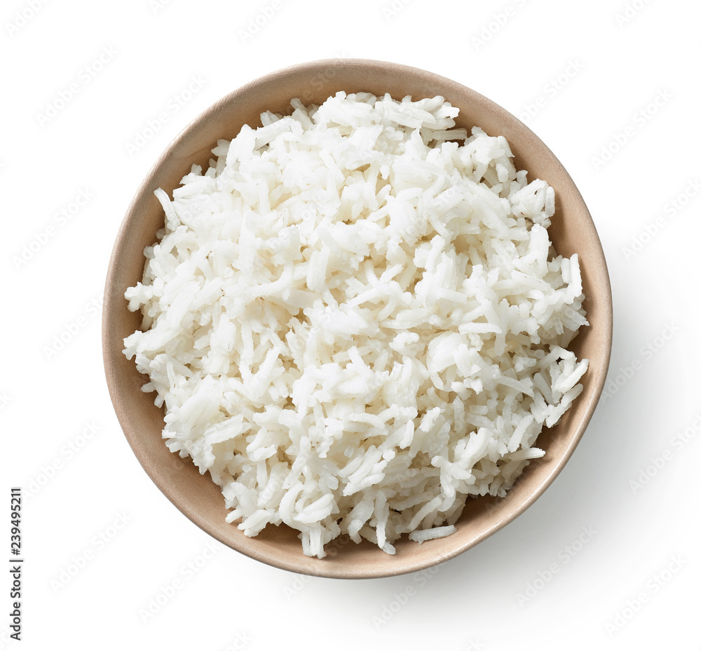 bowl of boiled rice bowl of boiled rice