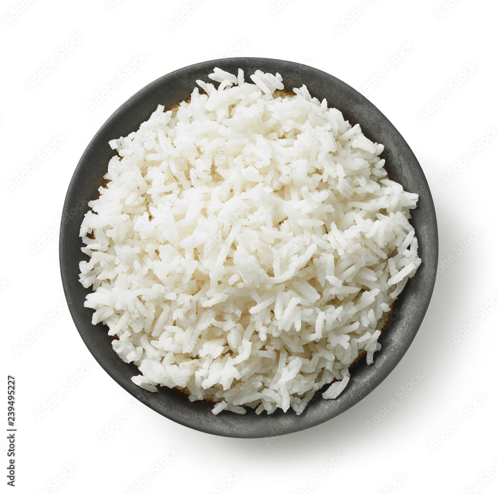 bowl of boiled rice bowl of boiled rice