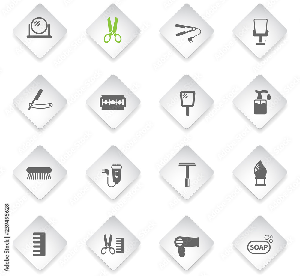barbershop icon set barbershop icon set