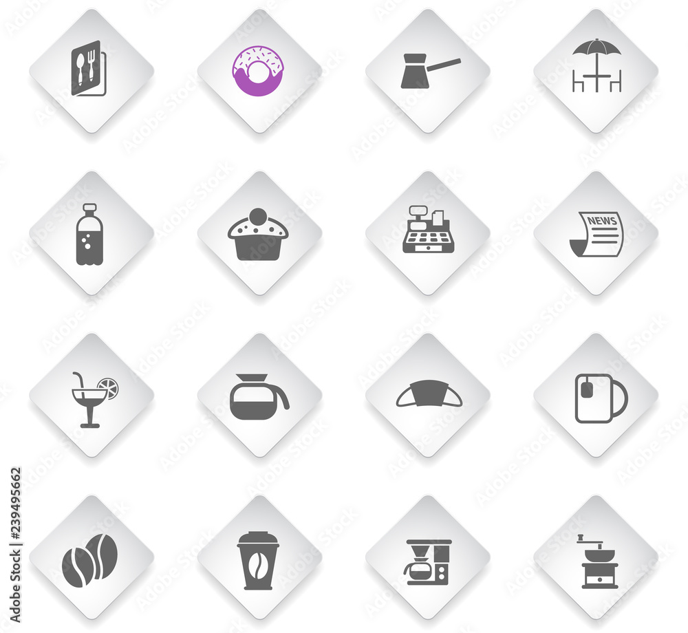 cafe icon set cafe icon set