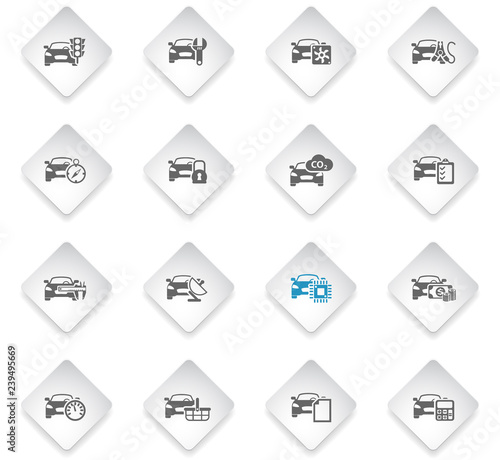 car service icon set