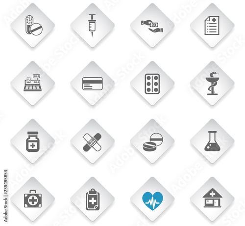 drug store icon set