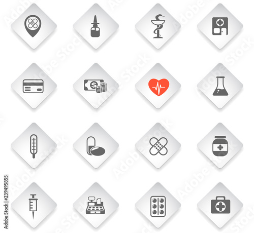drug store icon set