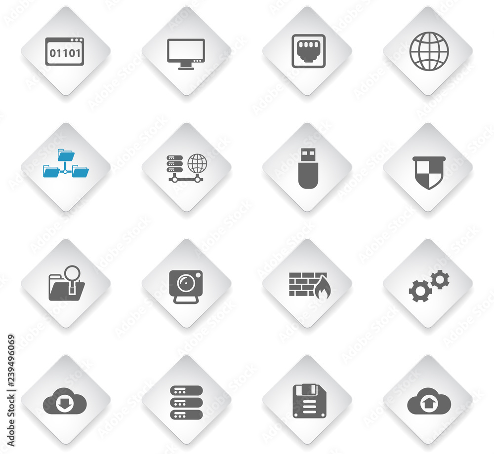 hosting provider icon set hosting provider icon set