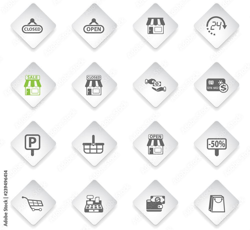 shop icon set shop icon set