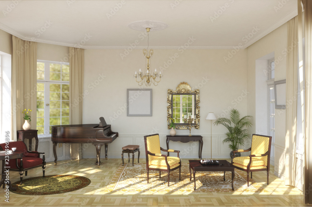 Fototapeta premium interior visualization, 3D illustration