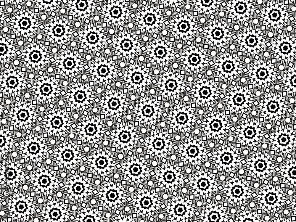 Black and white ornament. Black and white ornament.