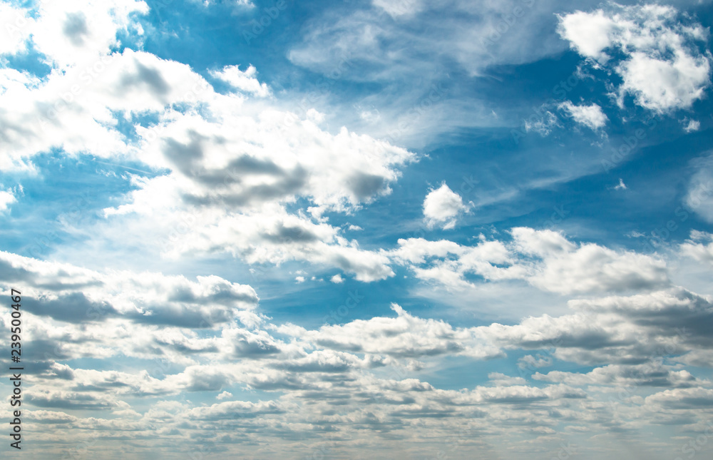 white clouds in the blue sky