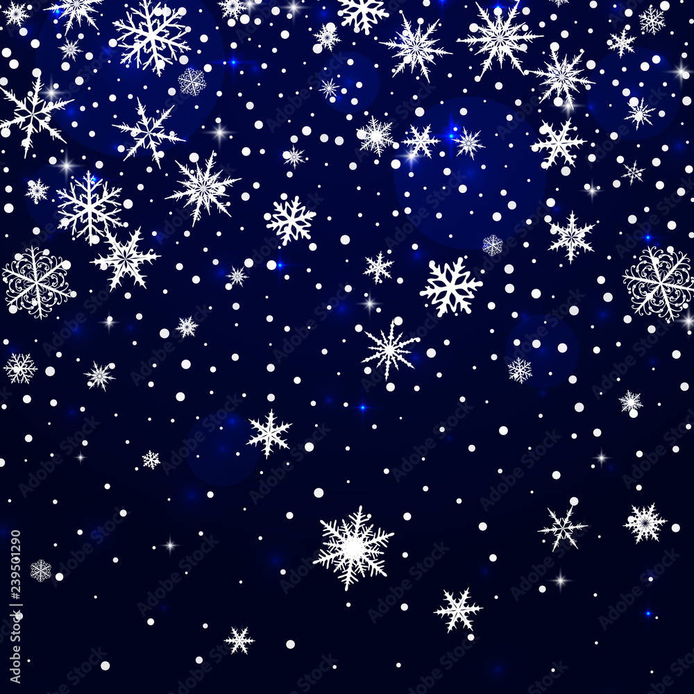 Abstract winter background with snowflakes vector Abstract winter background with snowflakes vector