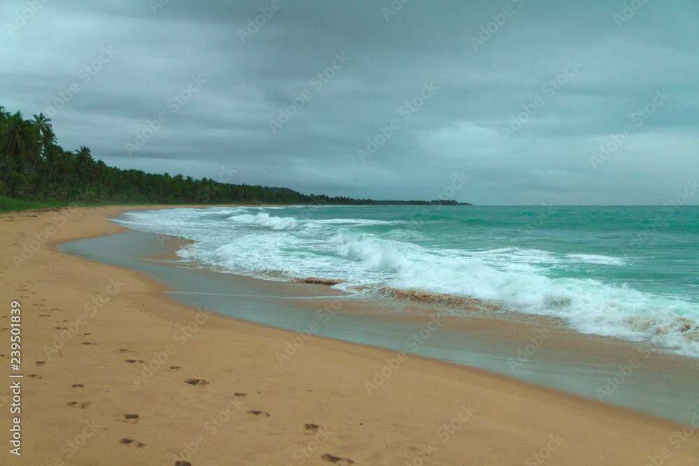 Sands of Mermaid (sereia) beach in Maceio, Brazil 