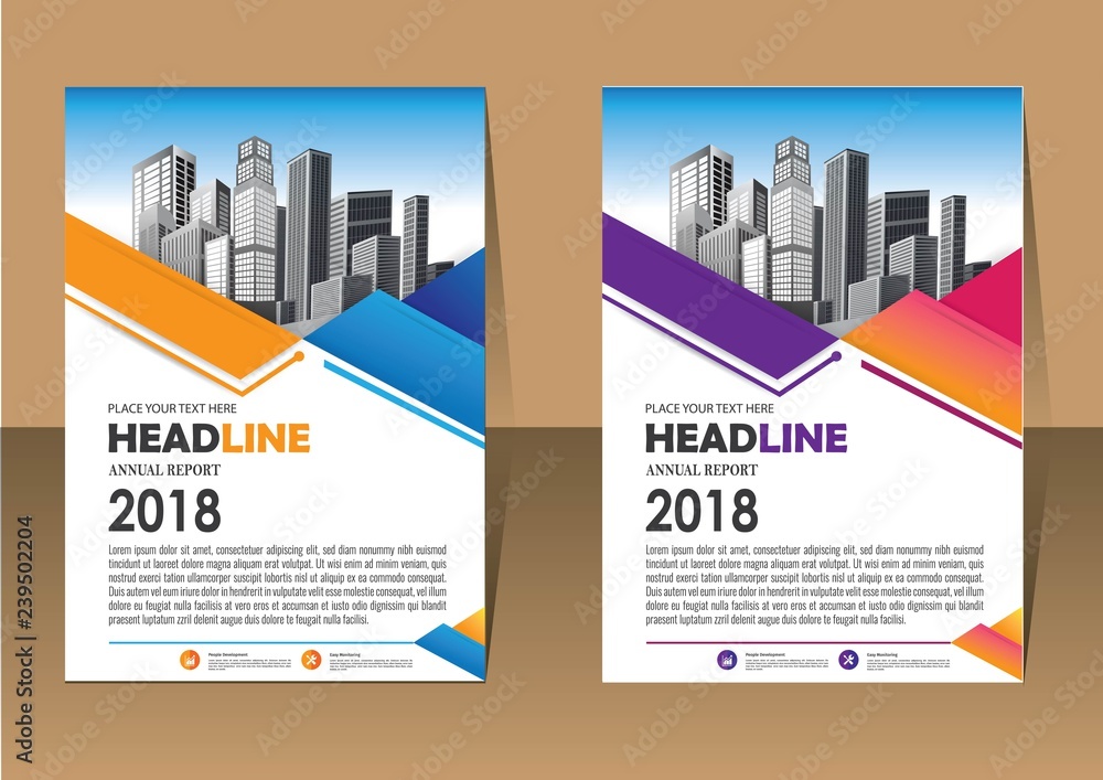 Brochure template layout, cover design annual report, magazine, flyer or booklet in A4 with blue geometric shapes on polygonal background Brochure template layout, cover design annual report, magazine, flyer or booklet in A4 with blue geometric shapes on polygonal background