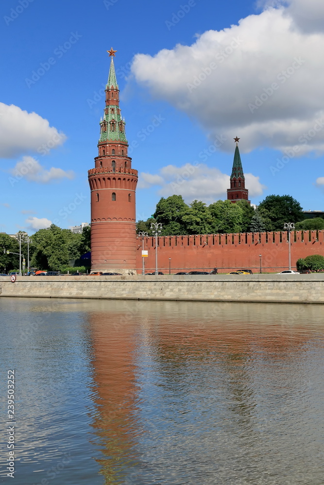 Moscow River, Kremlin Embankment and Moscow Kremlin Moscow River, Kremlin Embankment and Moscow Kremlin