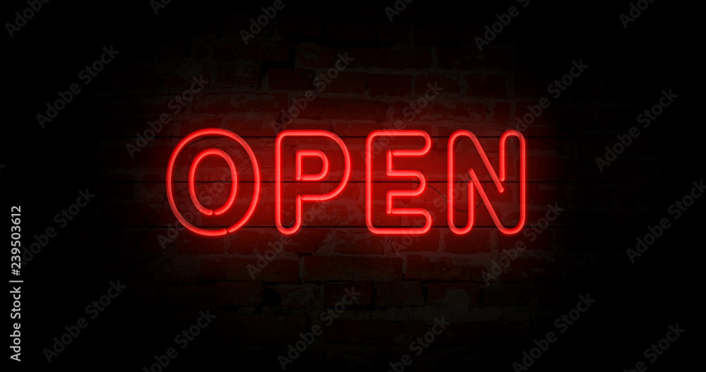 Open neon sign Open neon sign