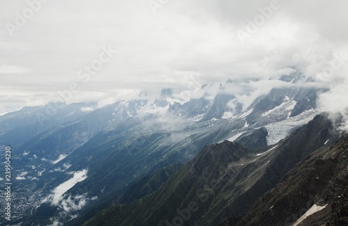 Montnlanc mountain in the Chamonix Alps