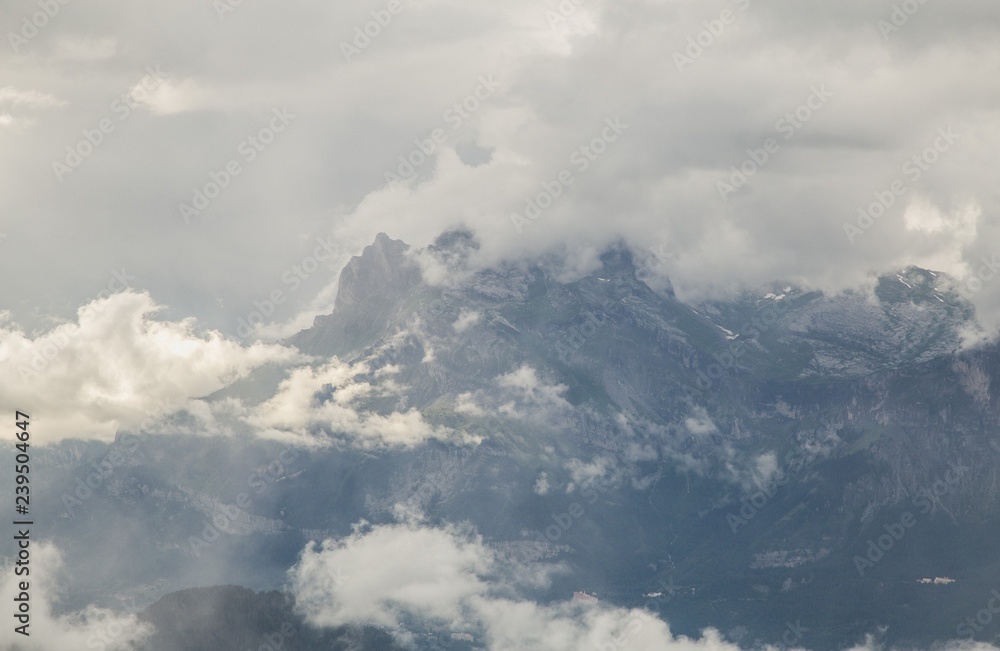 Montnlanc  mountain in the Chamonix Alps