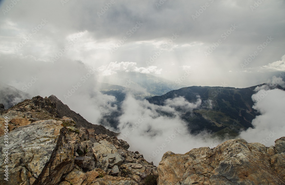 Montnlanc  mountain in the Chamonix Alps