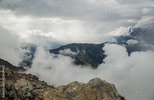 Montnlanc mountain in the Chamonix Alps