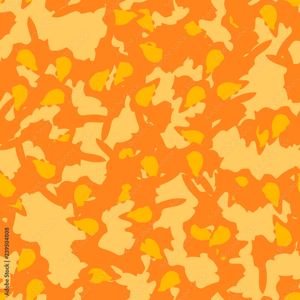 UFO urban camouflage of various shades of orange and yellow colors UFO urban camouflage of various shades of orange and yellow colors