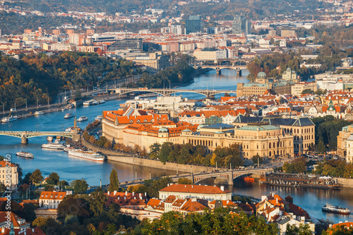 Aerial view of old town in Prague, Czech republic