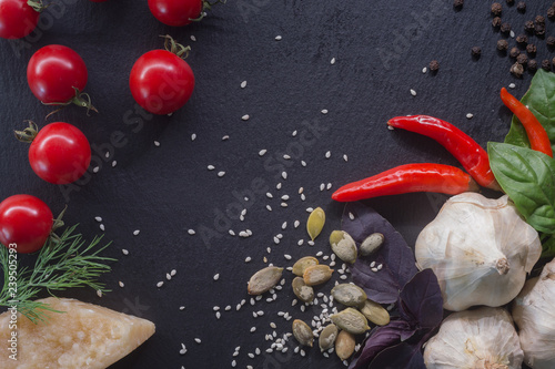 tomato, garlic and peppers ...