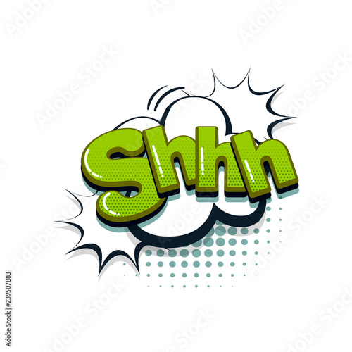 Comic text collection sound effects pop art style