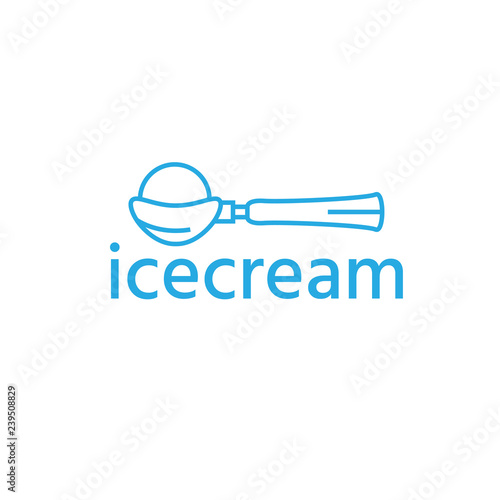 ice cream scoop vector design template
