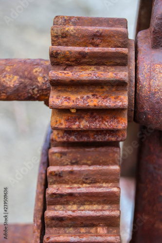 Rusted old iron at a workshop 