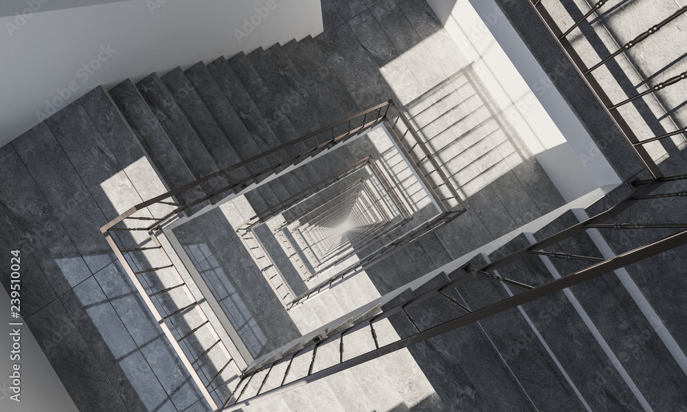 Obraz premium Digitally Generated Staircase Image 3D Rendering