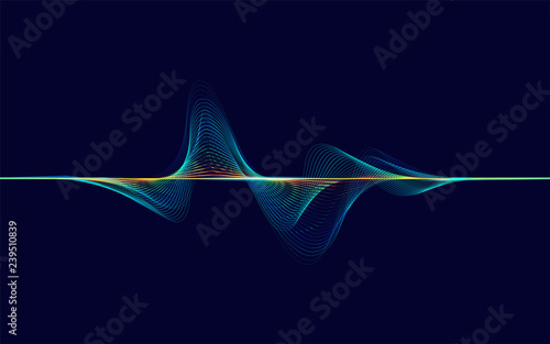 abstract digital colourful equalizer, sound wave pattern element photo