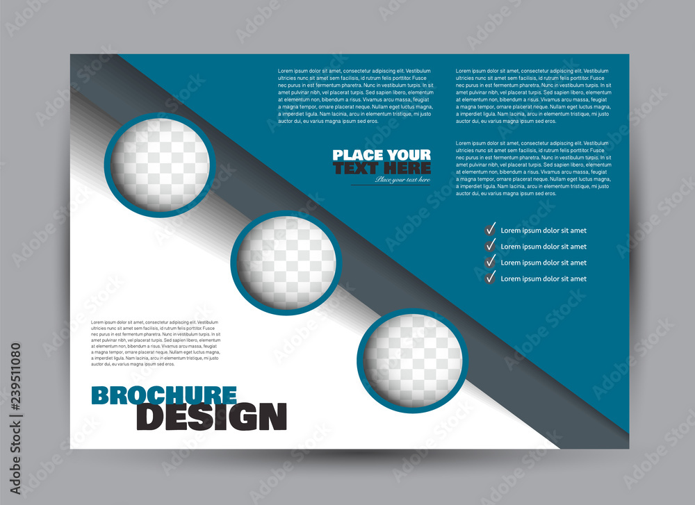 Flyer, brochure, billboard template design landscape orientation for business, education, school, presentation, website. Blue color. Editable vector illustration. Flyer, brochure, billboard template design landscape orientation for business, education, school, presentation, website. Blue color. Editable vector illustration.