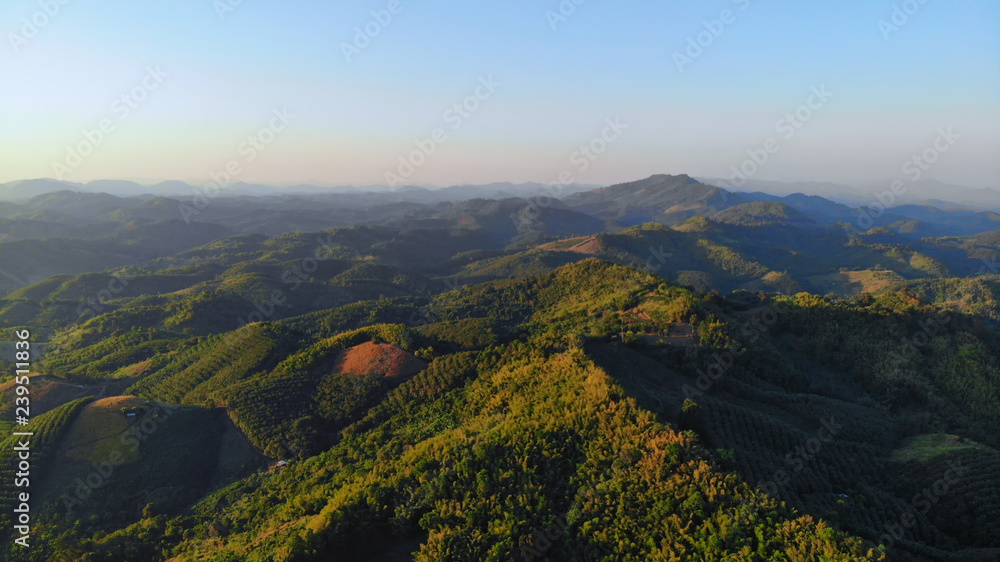 Fototapeta premium Beautiful and spectacular views of the mighty valley and the aerial view background.