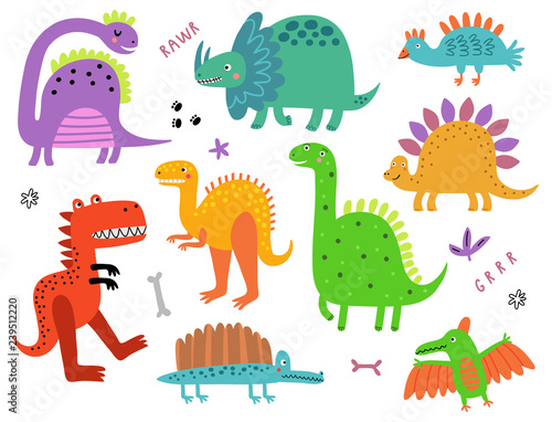 Dinosaurs vector set