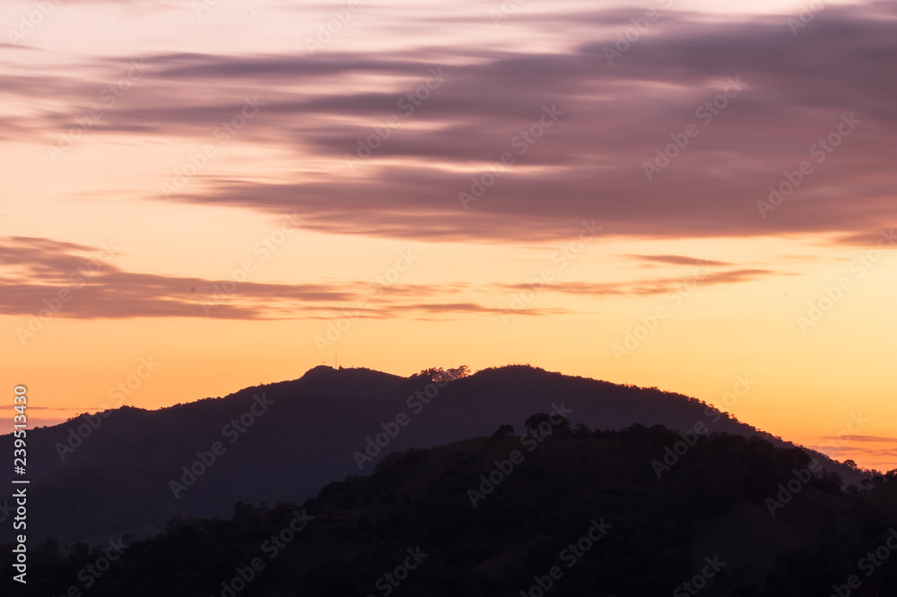 Mountains Orange Sunrise